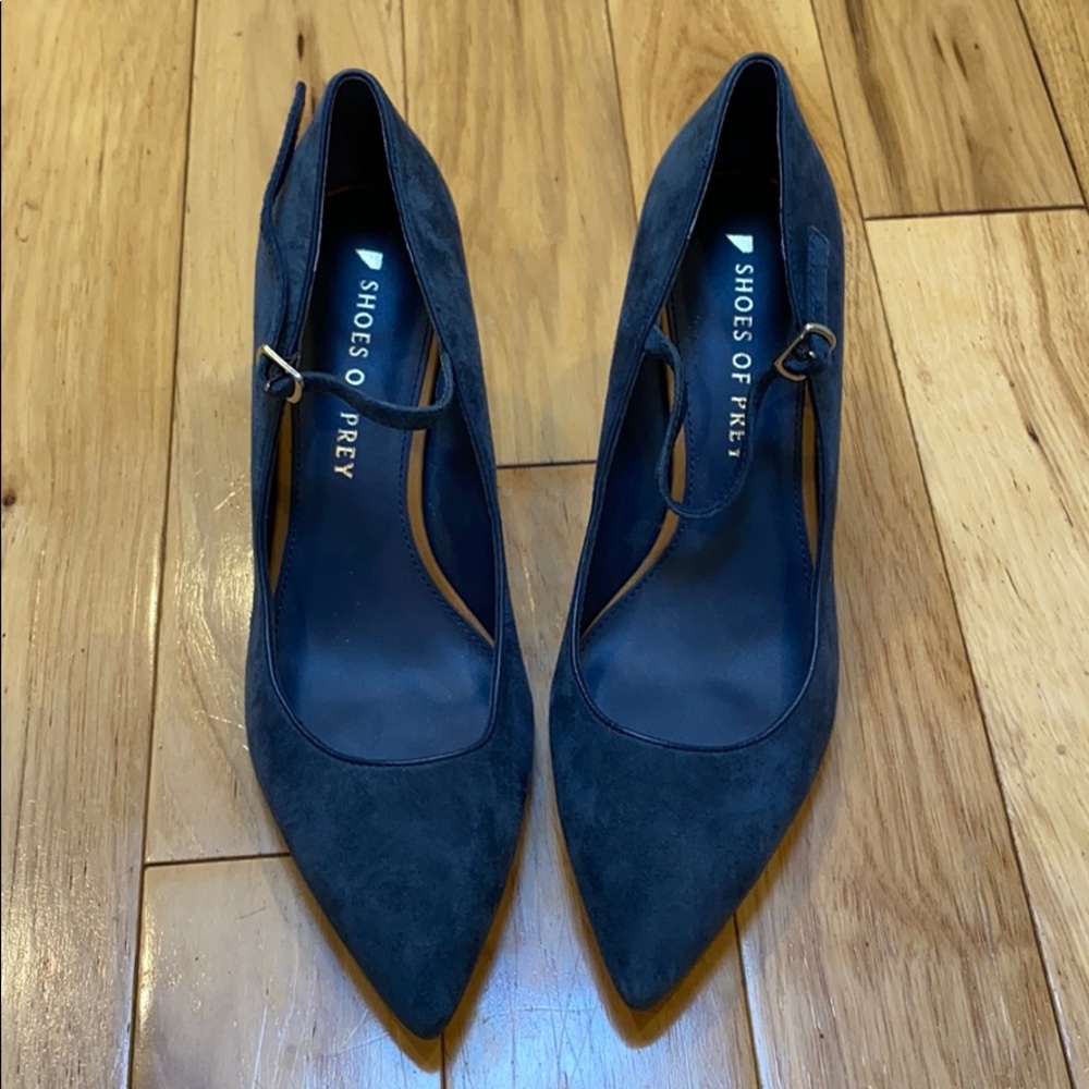 Shoes of Prey Blue suede brand new size 7